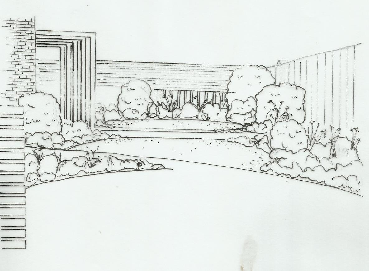 Kettering side garden concept sketch